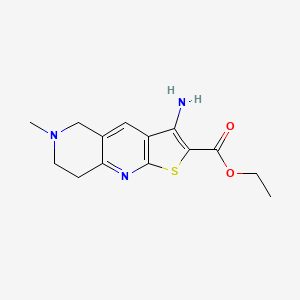 ethyl 3-amino-6-methyl-5,6,7,8-tetrahydrothieno[2,3-b]-1,6-naphthyridine-2-carboxylate