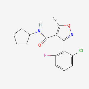 3-(2-chloro-6-fluorophenyl)-N-cyclopentyl-5-methyl-4-isoxazolecarboxamide