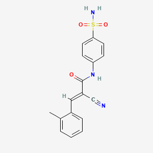 N-[4-(aminosulfonyl)phenyl]-2-cyano-3-(2-methylphenyl)acrylamide