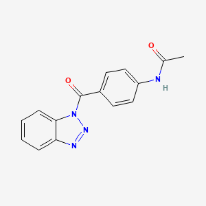molecular formula C15H12N4O2 B5844672 N-[4-(1H-1,2,3-BENZOTRIAZOLE-1-CARBONYL)PHENYL]ACETAMIDE 