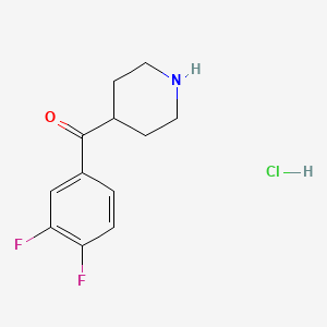 molecular formula C12H14ClF2NO B584469 (3,4-Difluoro-phenyl)-piperidin-4-yl-methanone hydrochloride CAS No. 140235-26-3
