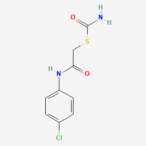 molecular formula C9H9ClN2O2S B5844698 S-[2-(4-chloroanilino)-2-oxoethyl] carbamothioate 
