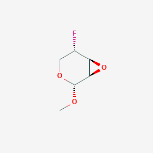 molecular formula C6H9FO3 B058448 alpha-L-Lyxopyranoside, methyl 2,3-anhydro-4-deoxy-4-fluoro-(9CI) CAS No. 114079-43-5