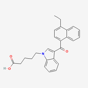 5-[3-(4-Ethylnaphthalene-1-carbonyl)indol-1-yl]pentanoic acid