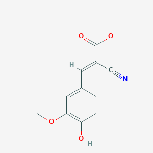 molecular formula C12H11NO4 B5845080 methyl (2E)-2-cyano-3-(4-hydroxy-3-methoxyphenyl)prop-2-enoate 