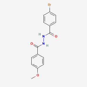 molecular formula C15H13BrN2O3 B5845153 N'-(4-bromobenzoyl)-4-methoxybenzohydrazide CAS No. 300383-53-3