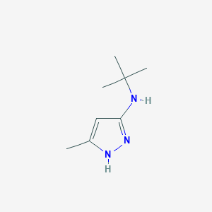 molecular formula C8H15N3 B058452 N-(tert-Butyl)-3-methyl-1H-pyrazol-5-amine CAS No. 116545-19-8