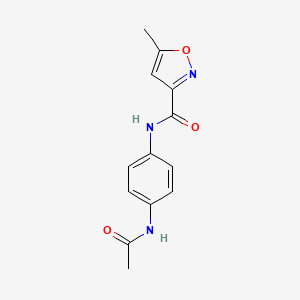 molecular formula C13H13N3O3 B5845267 N-(4-ACETAMIDOPHENYL)-5-METHYL-12-OXAZOLE-3-CARBOXAMIDE 