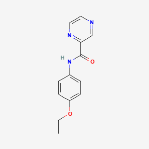 molecular formula C13H13N3O2 B5845328 N-(4-ethoxyphenyl)pyrazine-2-carboxamide 