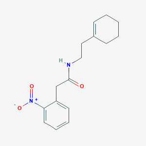 molecular formula C16H20N2O3 B5845333 N-(2-(cyclohex-1-en-1-yl)ethyl)-2-(2-nitrophenyl)acetamide 