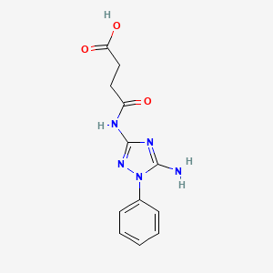 molecular formula C12H13N5O3 B5845348 N-(5-Amino-1-phenyl-1H-[1,2,4]triazol-3-yl)-succinamic acid 