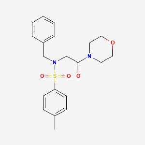 molecular formula C20H24N2O4S B5845370 N-benzyl-4-methyl-N-[2-(morpholin-4-yl)-2-oxoethyl]benzenesulfonamide 