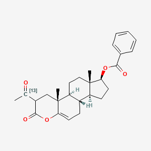 (17beta)-2-(Acetyl-13C)-17-(benzoyloxy)-4-oxaandrost-5-en-3-one
