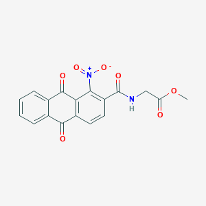 molecular formula C18H12N2O7 B5845513 METHYL 2-[(1-NITRO-9,10-DIOXO-9,10-DIHYDROANTHRACEN-2-YL)FORMAMIDO]ACETATE 
