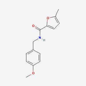 molecular formula C14H15NO3 B5845540 N-[(4-methoxyphenyl)methyl]-5-methylfuran-2-carboxamide 