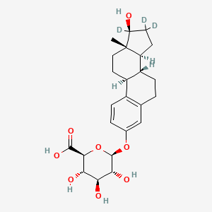 (2S,3S,4S,5R,6S)-3,4,5-Trihydroxy-6-[[(8R,9S,13S,14S,17S)-16,16,17-trideuterio-17-hydroxy-13-methyl-6,7,8,9,11,12,14,15-octahydrocyclopenta[a]phenanthren-3-yl]oxy]oxane-2-carboxylic acid