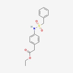 molecular formula C17H19NO4S B5845643 Ethyl 2-[4-(benzylsulfonylamino)phenyl]acetate 