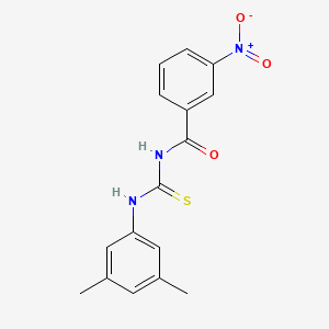 molecular formula C16H15N3O3S B5845710 N-[(3,5-dimethylphenyl)carbamothioyl]-3-nitrobenzamide 