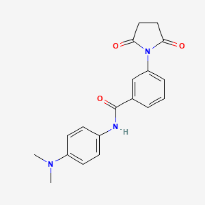 molecular formula C19H19N3O3 B5845762 N-[4-(dimethylamino)phenyl]-3-(2,5-dioxopyrrolidin-1-yl)benzamide 