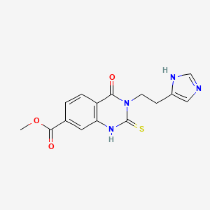 molecular formula C15H14N4O3S B5845808 methyl 3-[2-(1H-imidazol-4-yl)ethyl]-4-oxo-2-thioxo-1,2,3,4-tetrahydroquinazoline-7-carboxylate 