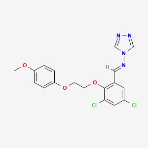 molecular formula C18H16Cl2N4O3 B5845814 (E)-1-[3,5-dichloro-2-[2-(4-methoxyphenoxy)ethoxy]phenyl]-N-(1,2,4-triazol-4-yl)methanimine 