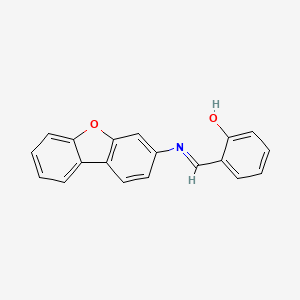molecular formula C19H13NO2 B5845882 2-(Dibenzofuran-3-yliminomethyl)phenol 