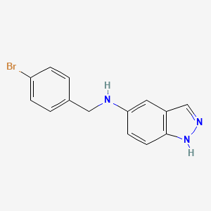 molecular formula C14H12BrN3 B5845888 N-[(4-bromophenyl)methyl]-1H-indazol-5-amine 