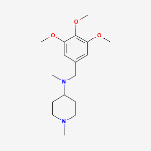 molecular formula C17H28N2O3 B5845927 N,1-dimethyl-N-[(3,4,5-trimethoxyphenyl)methyl]piperidin-4-amine 