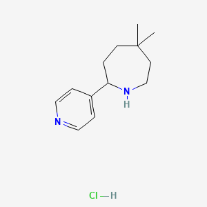5,5-Dimethyl-2-(pyridin-4-yl)azepane hydrochloride