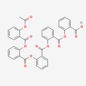 B584608 2-[2-[2-[2-(2-Acetyloxybenzoyl)oxybenzoyl]oxybenzoyl]oxybenzoyl]oxybenzoic acid CAS No. 85531-19-7
