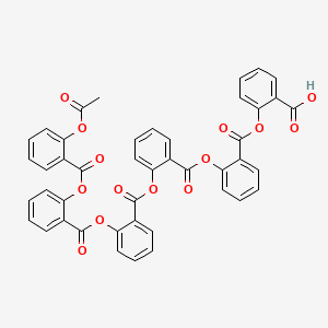B584611 2-[2-[2-[2-[2-(2-Acetyloxybenzoyl)oxybenzoyl]oxybenzoyl]oxybenzoyl]oxybenzoyl]oxybenzoic acid CAS No. 85531-20-0