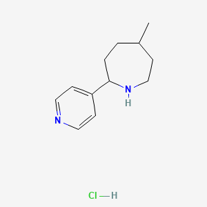 molecular formula C12H19ClN2 B584617 5-Methyl-2-(pyridin-4-yl)azepane hydrochloride CAS No. 1346605-28-4
