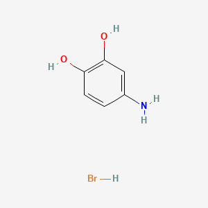 molecular formula C6H8BrNO2 B584619 4-Aminobenzene-1,2-diol hydrobromide CAS No. 158627-59-9