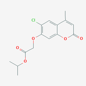 molecular formula C15H15ClO5 B5846190 propan-2-yl 2-[(6-chloro-4-methyl-2-oxo-2H-chromen-7-yl)oxy]acetate 