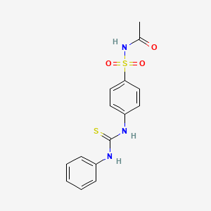 molecular formula C15H15N3O3S2 B5846192 N-({4-[(phenylcarbamothioyl)amino]phenyl}sulfonyl)acetamide 