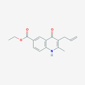 molecular formula C16H17NO3 B5846206 ethyl 3-allyl-4-hydroxy-2-methyl-6-quinolinecarboxylate 