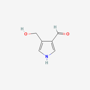 molecular formula C6H7NO2 B584623 1H-Pyrrole-3-carboxaldehyde, 4-(hydroxymethyl)- CAS No. 142890-79-7