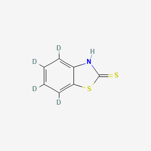 molecular formula C7H5NS2 B584626 2-Benzothiazolethiol-d4 CAS No. 1346598-64-8