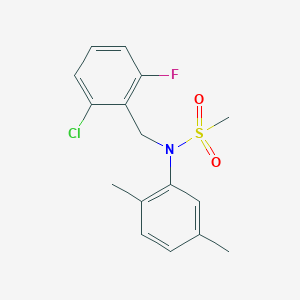 molecular formula C16H17ClFNO2S B5846346 N-(2-chloro-6-fluorobenzyl)-N-(2,5-dimethylphenyl)methanesulfonamide 