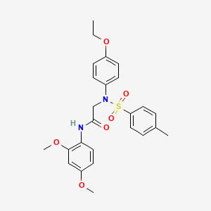 molecular formula C25H28N2O6S B5846388 N-(2,4-dimethoxyphenyl)-2-(4-ethoxy-N-(4-methylphenyl)sulfonylanilino)acetamide 