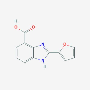 molecular formula C12H8N2O3 B058464 2-(Furan-2-yl)-1H-benzimidazole-4-carboxylic acid CAS No. 124340-76-7
