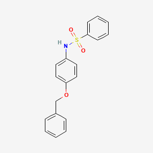 molecular formula C19H17NO3S B5846401 N-[4-(benzyloxy)phenyl]benzenesulfonamide 