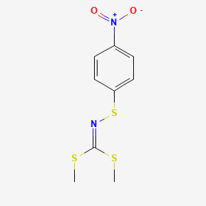 molecular formula C9H10N2O2S3 B5846436 N-[bis(methylsulfanyl)methylidene]-4-nitro-benzenesulfenamide CAS No. 302931-47-1