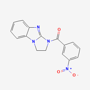molecular formula C16H12N4O3 B5846470 1,2-Dihydroimidazo[1,2-a]benzimidazol-3-yl-(3-nitrophenyl)methanone 