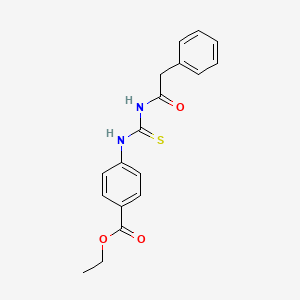 molecular formula C18H18N2O3S B5846547 Ethyl 4-{[(phenylacetyl)carbamothioyl]amino}benzoate CAS No. 87998-88-7