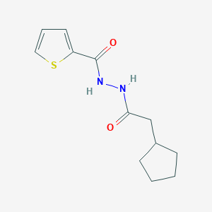molecular formula C12H16N2O2S B5846601 N'-(2-cyclopentylacetyl)thiophene-2-carbohydrazide 