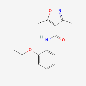 molecular formula C14H16N2O3 B5846616 N-(2-ethoxyphenyl)-3,5-dimethyl-1,2-oxazole-4-carboxamide 