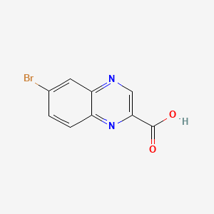 molecular formula C9H5BrN2O2 B584663 6-溴喹喔啉-2-甲酸 CAS No. 103596-11-8