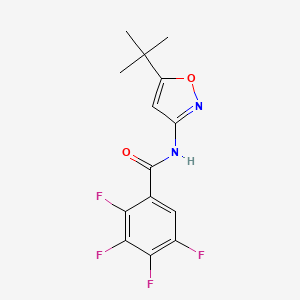 molecular formula C14H12F4N2O2 B5846644 N-(5-tert-butyl-1,2-oxazol-3-yl)-2,3,4,5-tetrafluorobenzamide 