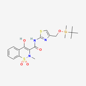 N-[4-[[Tert-butyl(dimethyl)silyl]oxymethyl]-1,3-thiazol-2-yl]-4-hydroxy-2-methyl-1,1-dioxo-1lambda6,2-benzothiazine-3-carboxamide